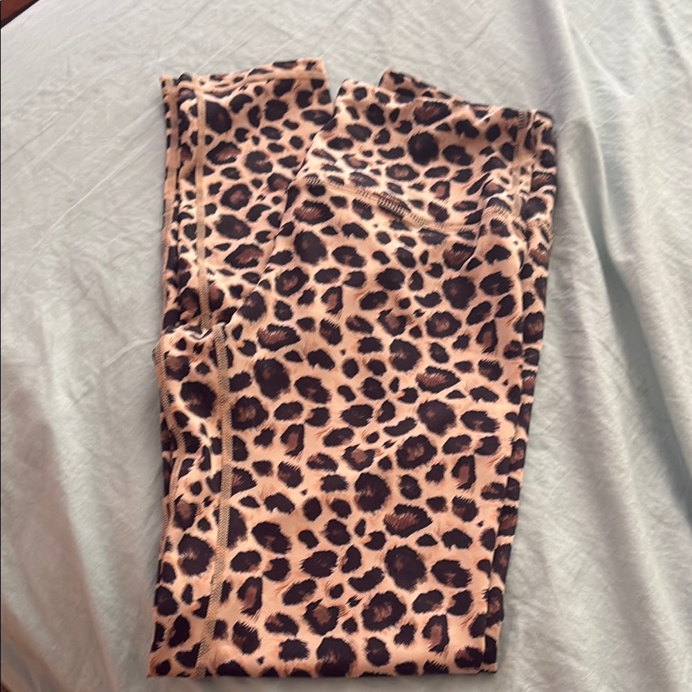 Leopard Print Leggings. Size small